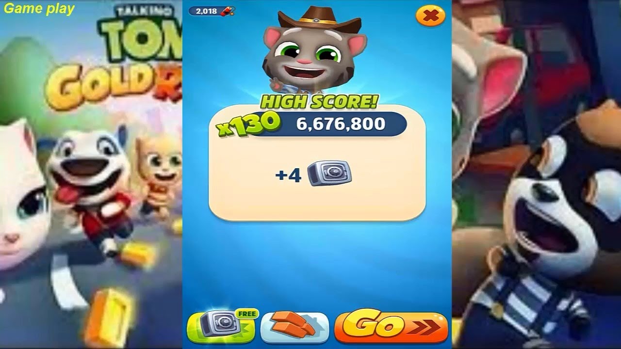 Talking Tom Gold Run Cowboy Tom Gameplay #2  HD