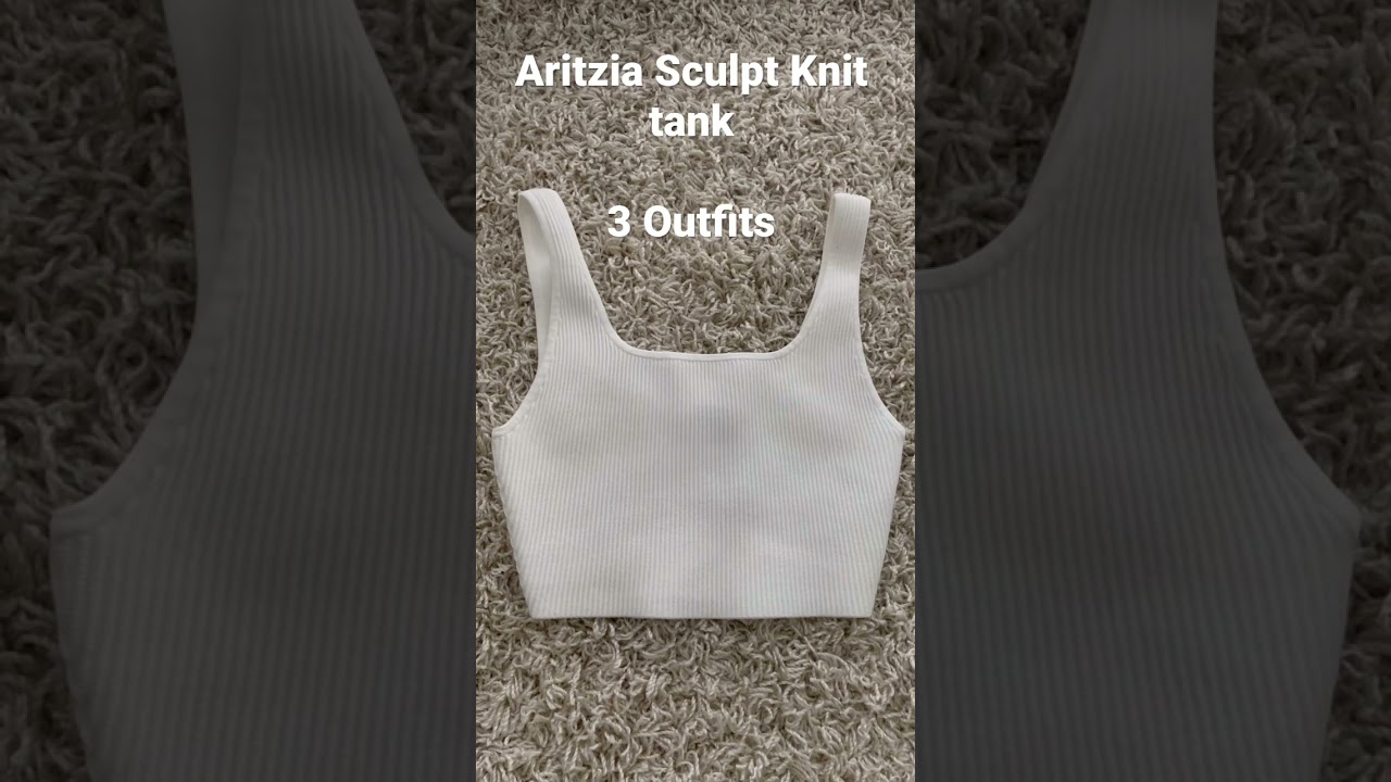 Cropped white tank 3 outfits