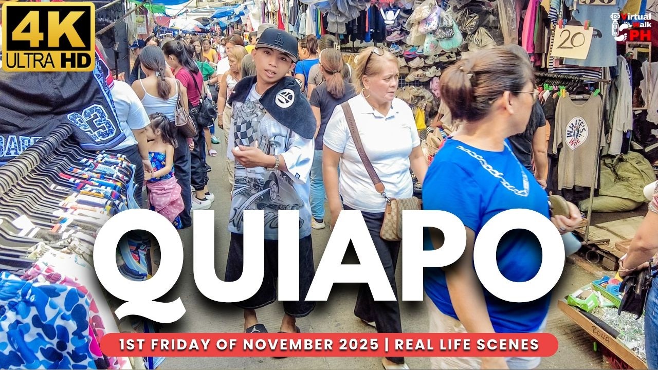 [4K] Quiapo First Friday Walk | Real Manila Life, Street Food, Vendors & Faith (November 2025)