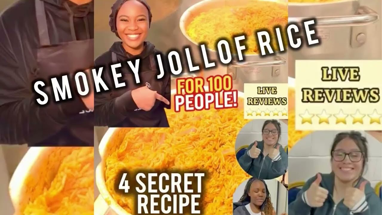 How to Cook Smokey Jollof Rice for 100 People (4 Secrets) | Good Food with Stacey