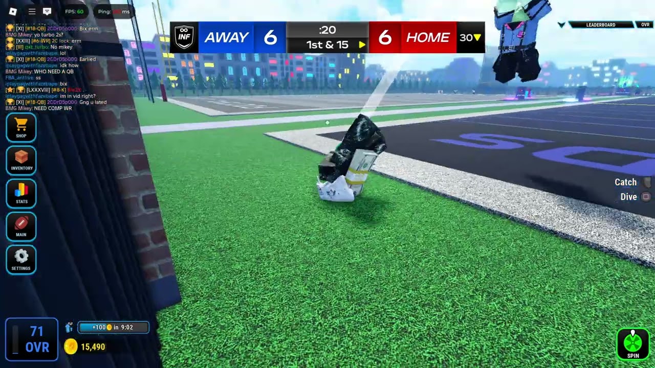 i play roblox football legends