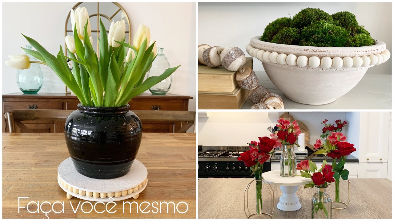 3 Diy de decoração com miçangas de madeira