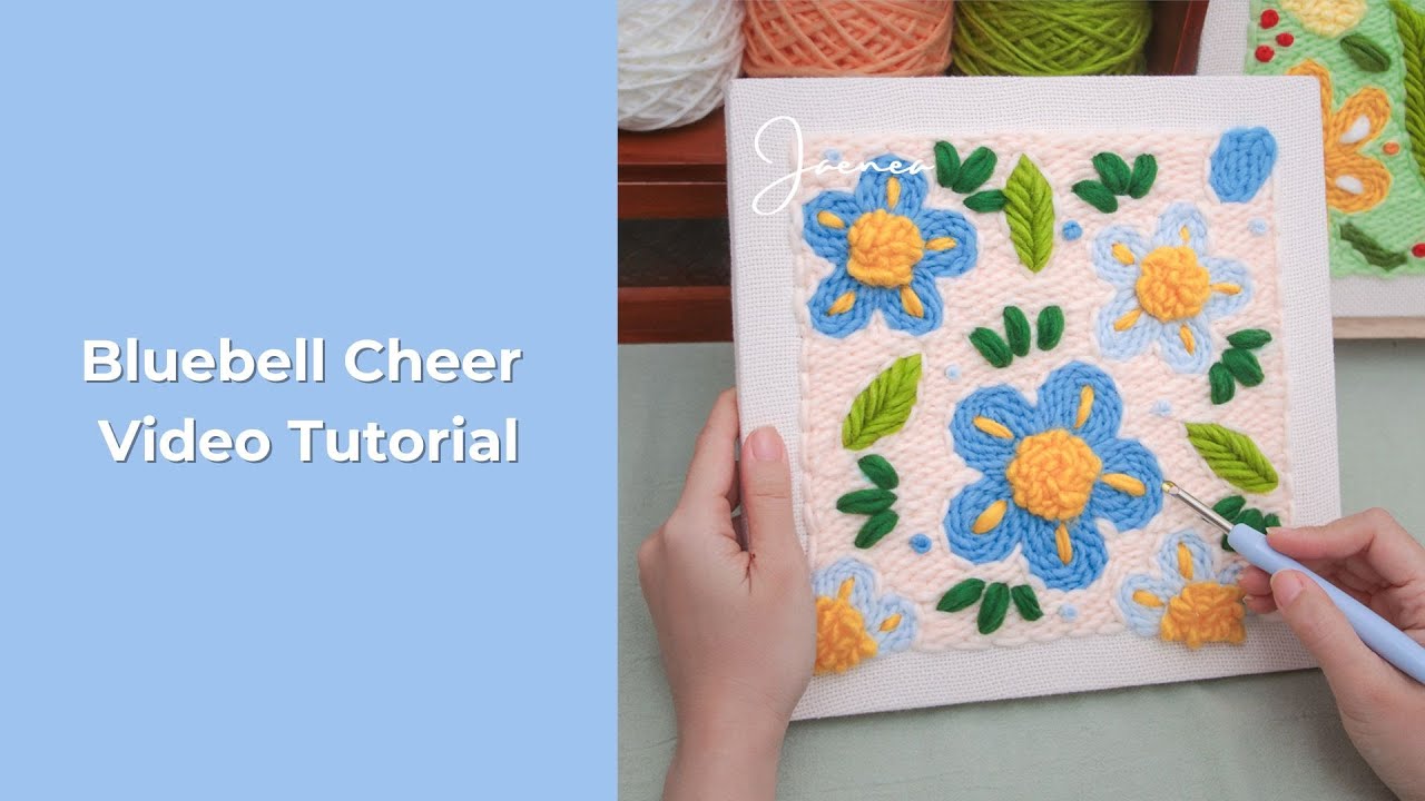 Bluebell Cheer Punch Stitching Kit Tutorial – the quiet joy of slowing down 💙 🦋 🎶