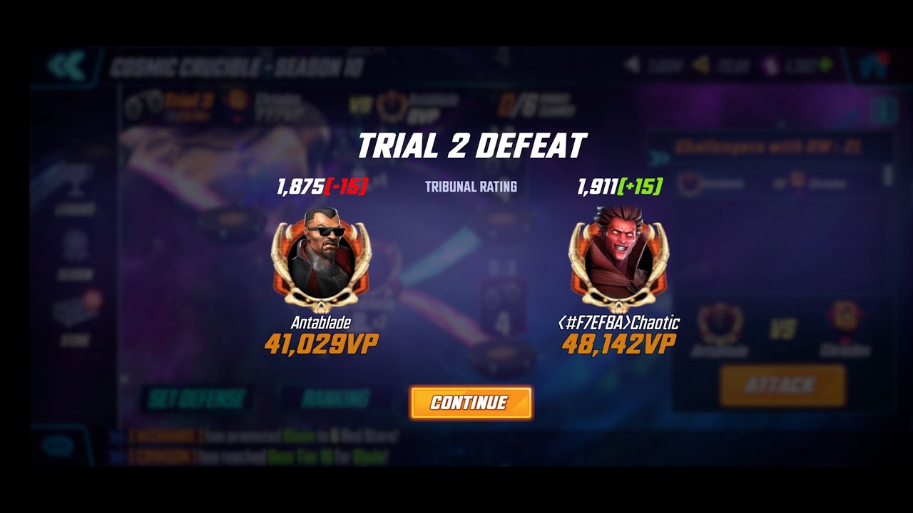 Cosmic Crucible 1052 vs Chaotic