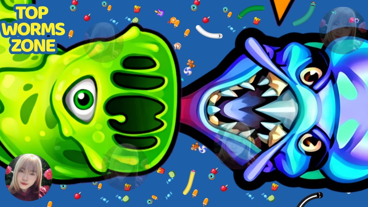 Giant Snake Collecting Candy | Worms Zone.io