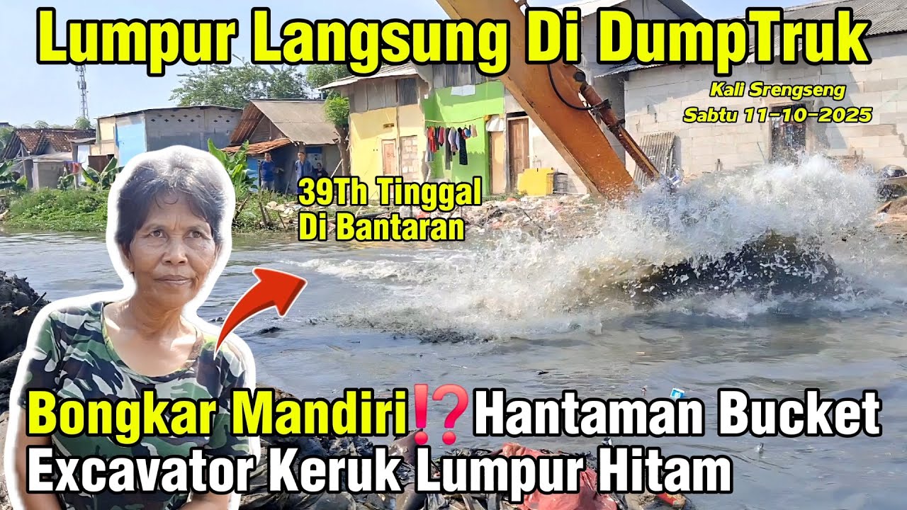Bongkar Mandiri⁉️Hantaman Bucket Excavator Keruk Lumpur Hitam Langsung Ke Dumptruk #dedimulyadi