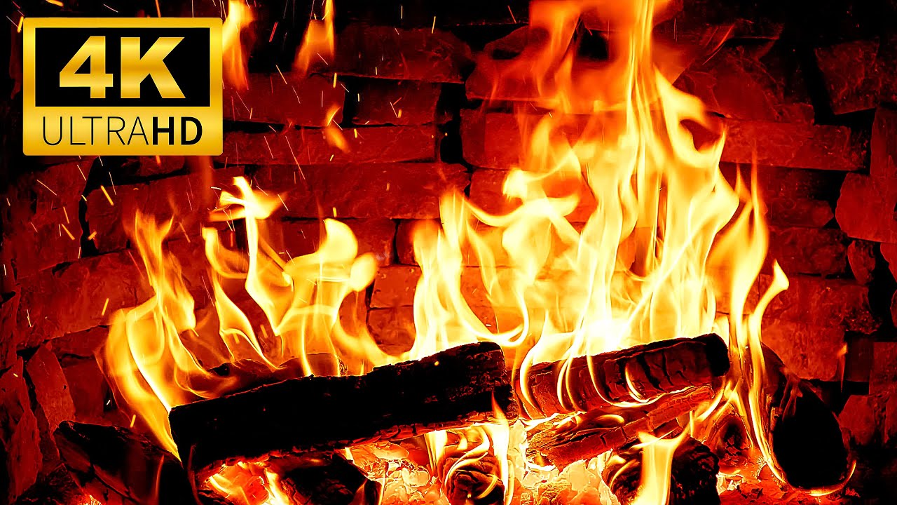 🔥Relaxing Fireplace for Cozy Night🔥ASMR Fireplace 4K with Crackling Fire Sounds & Burning Logs