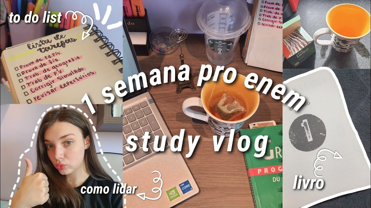 study vlog produtivo ✨ semana de enem, semana de provas, rotina