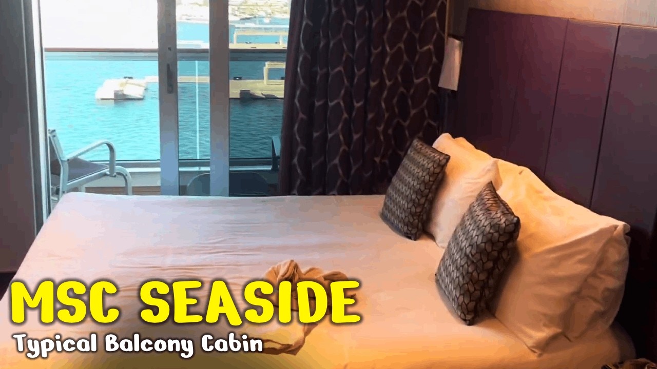 MSC Seaside: Balcony Room Tour on Deck 13 (Room 13158)