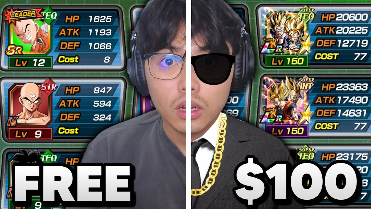 Free Vs. $100 Dokkan Account