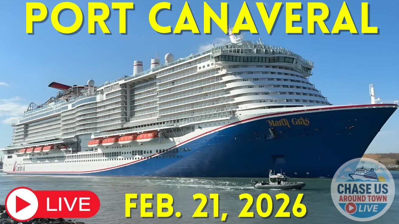 🔴 LIVE: Watching Cruise Ships Leaving Port Canaveral LIVE! (Feb. 21, 2026)