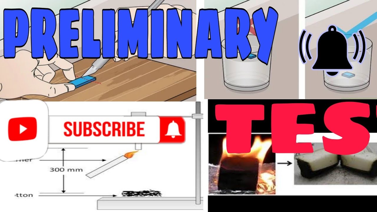 Preliminary test||visual test||sample feeling|| drop test||cutting test||floating test||bending test