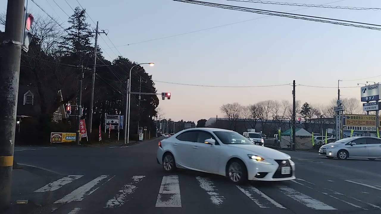 茨城県つくば市　夕焼けドライブ