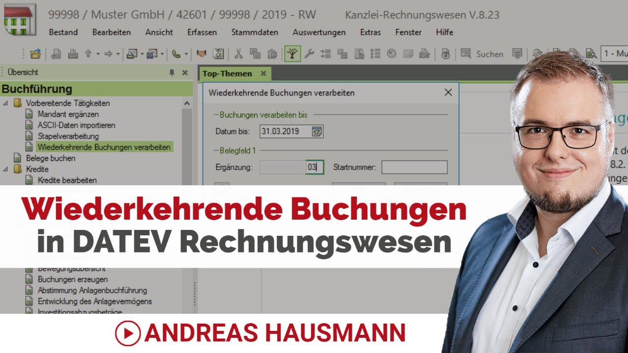 Wiederkehrende Buchungen in DATEV Rechnungswesen
