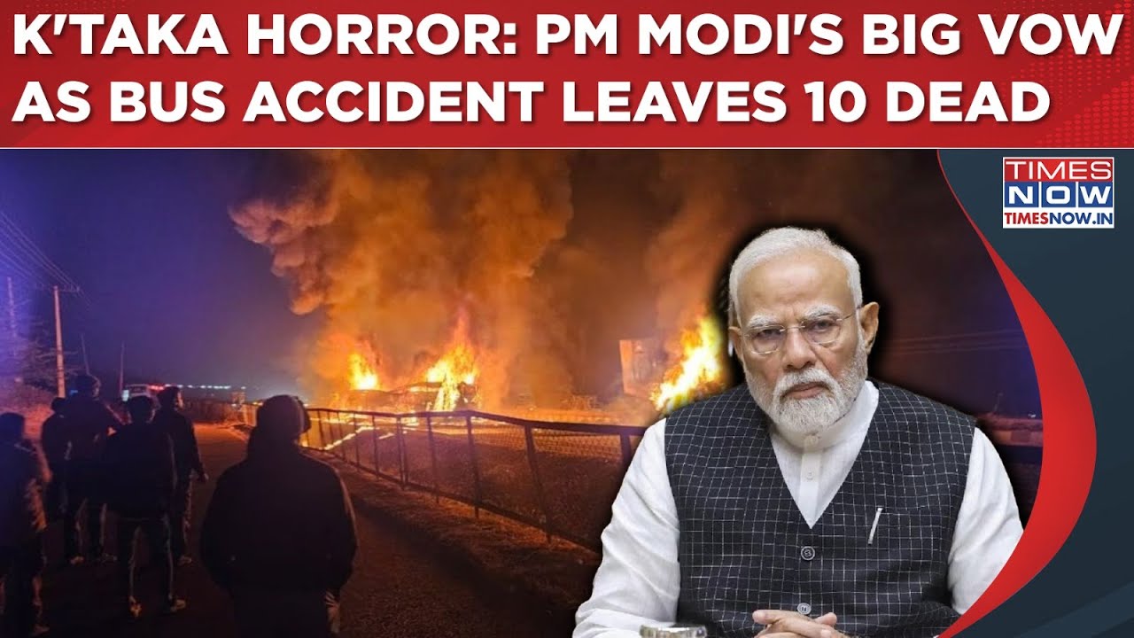 Karnataka: PM Modi's Big Announcement After Horrific Chitradurga Bus Accident Leaves 10 Dead| Watch