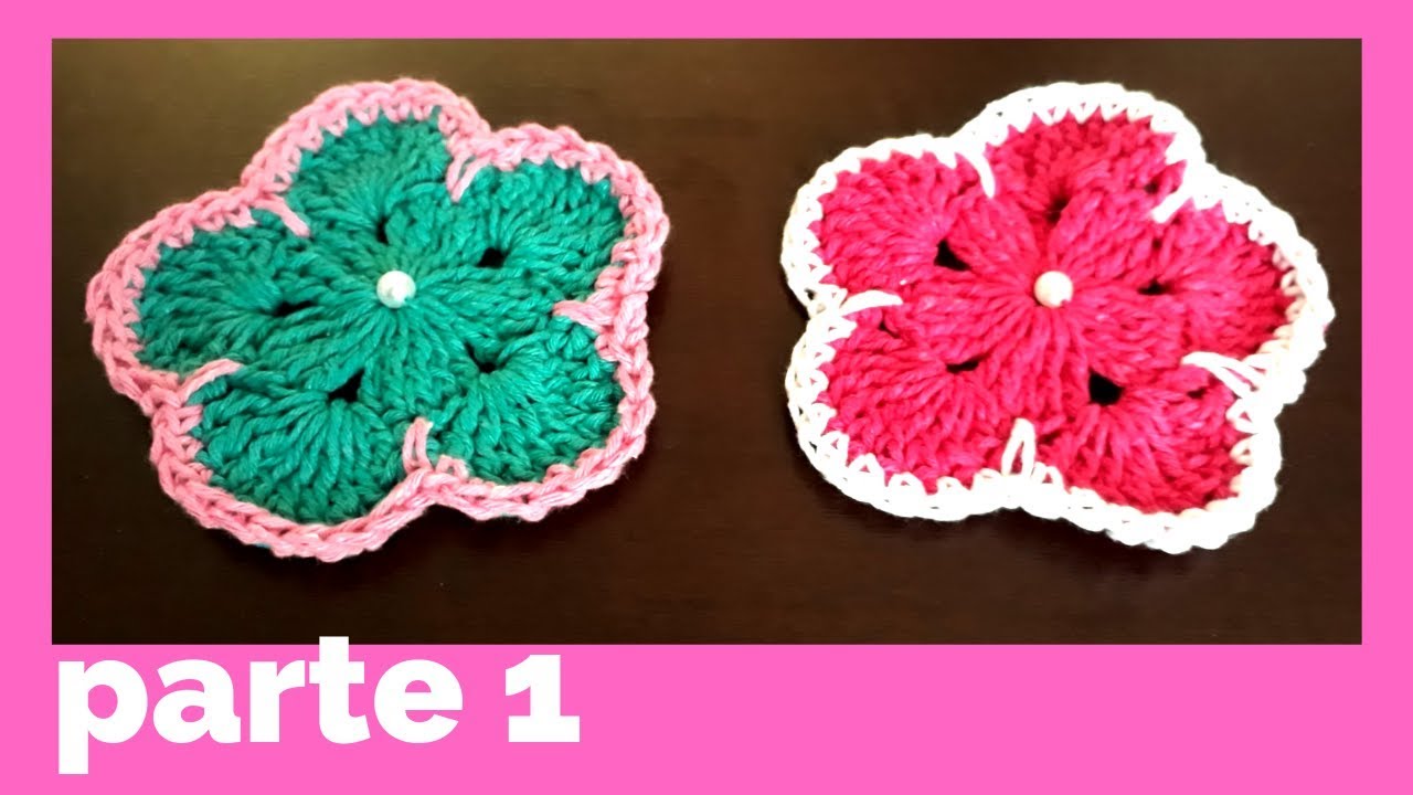 Flor em croch&ecirc; Para Iniciante Parte 1-Edileuza de Paula