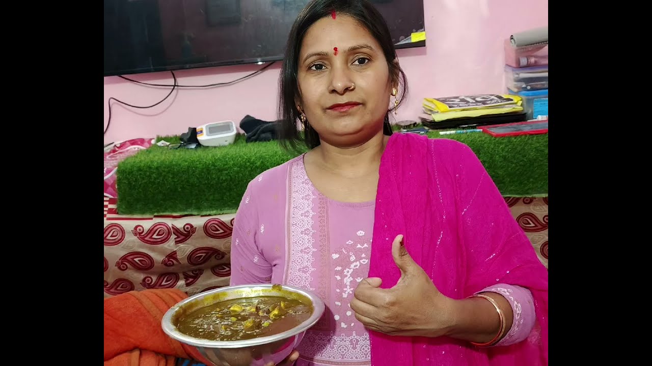 #Palak paneer ki recipe 👍#