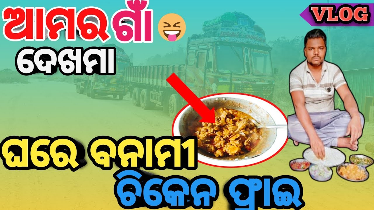 ଘରେ ରବିବାର ସ୍ପେସିଆଲ ଚିକେନ ଫ୍ରାଇ ବନାମୀ 🤔ଆମର ଗାଁ ଦେଖମା 🚛#Driver #life ଭିଡ଼ିଓ 🙏