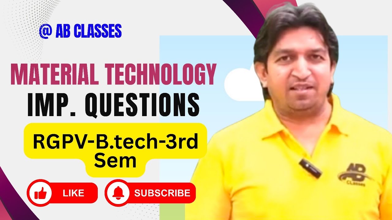 Material technology important questions 2025 b tech 3rd sem, Material technology important questions