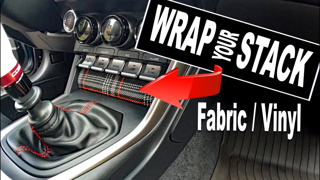 GR86 BRZ BIG Impact Interior Mod in 15 Minutes | Wrap Radio Stack Trim Piece in Fabric or Vinyl DIY