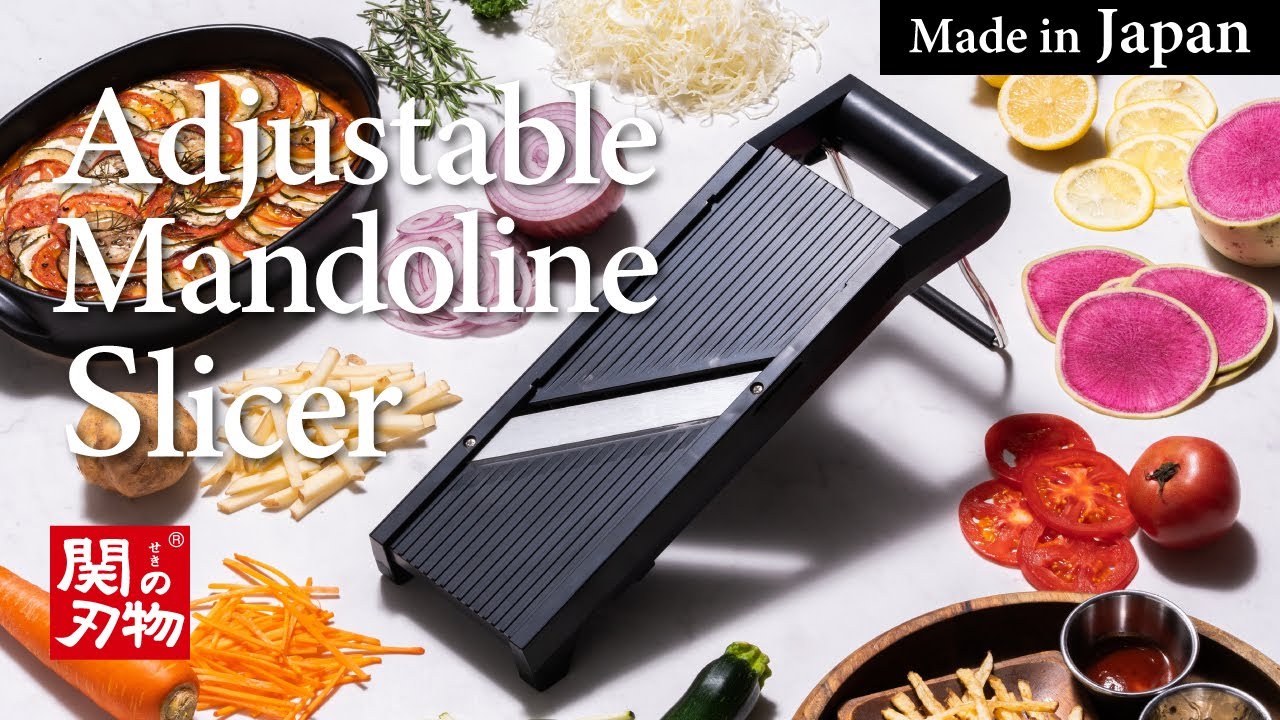 Adjustable Mandoline Slicer｜Multi-purpose slicer with 3 types of blades. Made in Japan