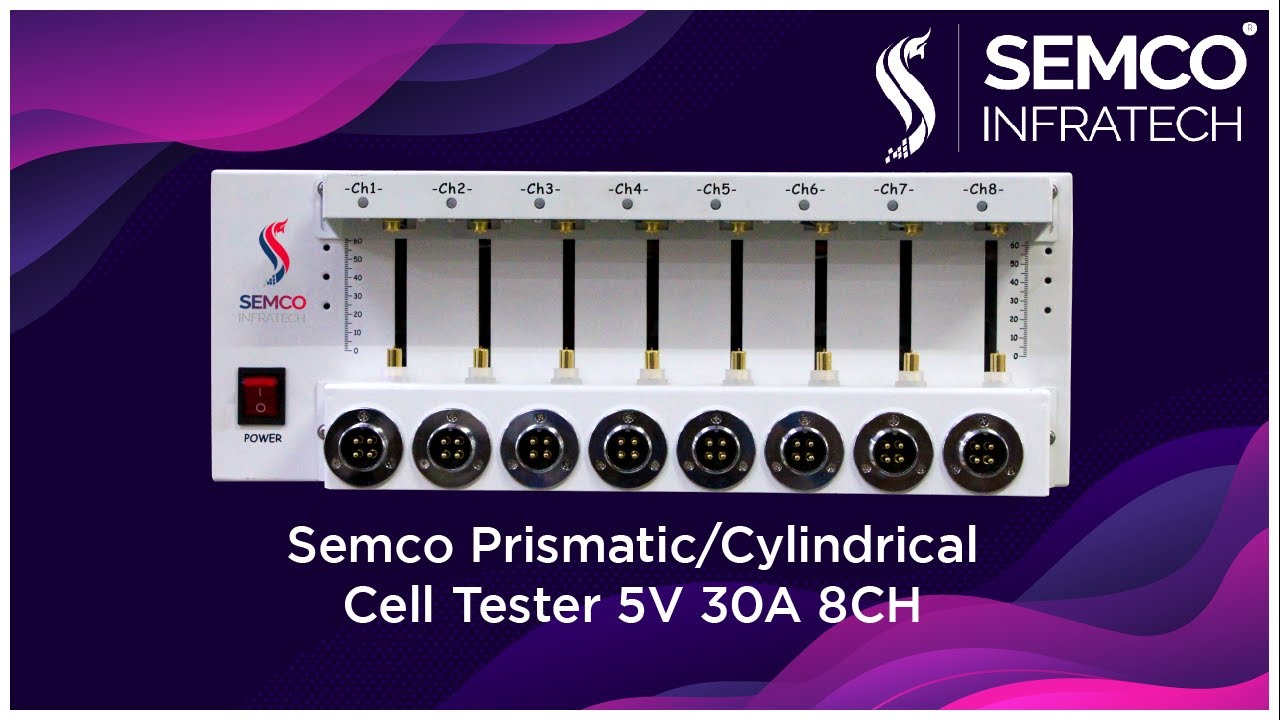 Lithium-ion Prismatic/Cylindrical Cell Tester  SLB 5V 30A 8CH.
