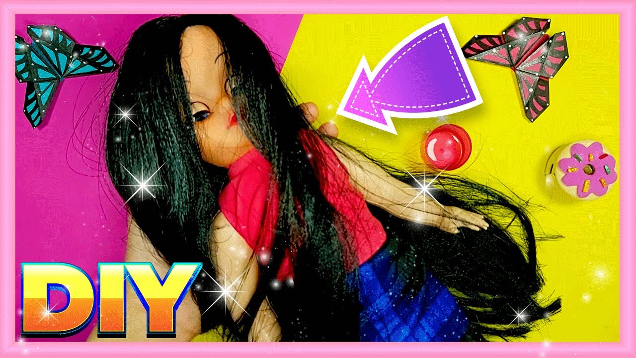 تركيب شعر الدمي  - زراعة شعر العروسه بطريقه سهله  //How to install doll hair😉💕