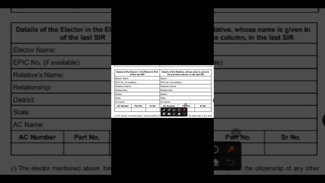How to Fill the Voter Enumeration Form Correctly sir form 2026 #sir2026