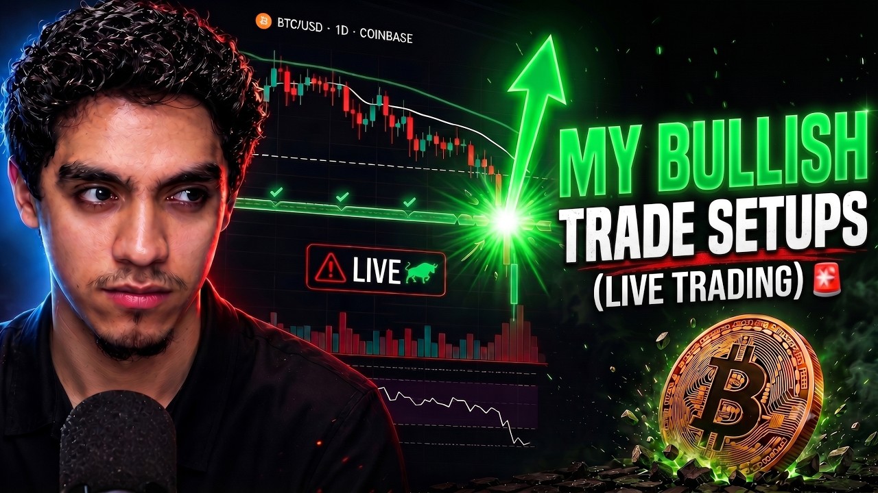 My Bullish Bitcoin Trade Setups (Live Trading)🚨