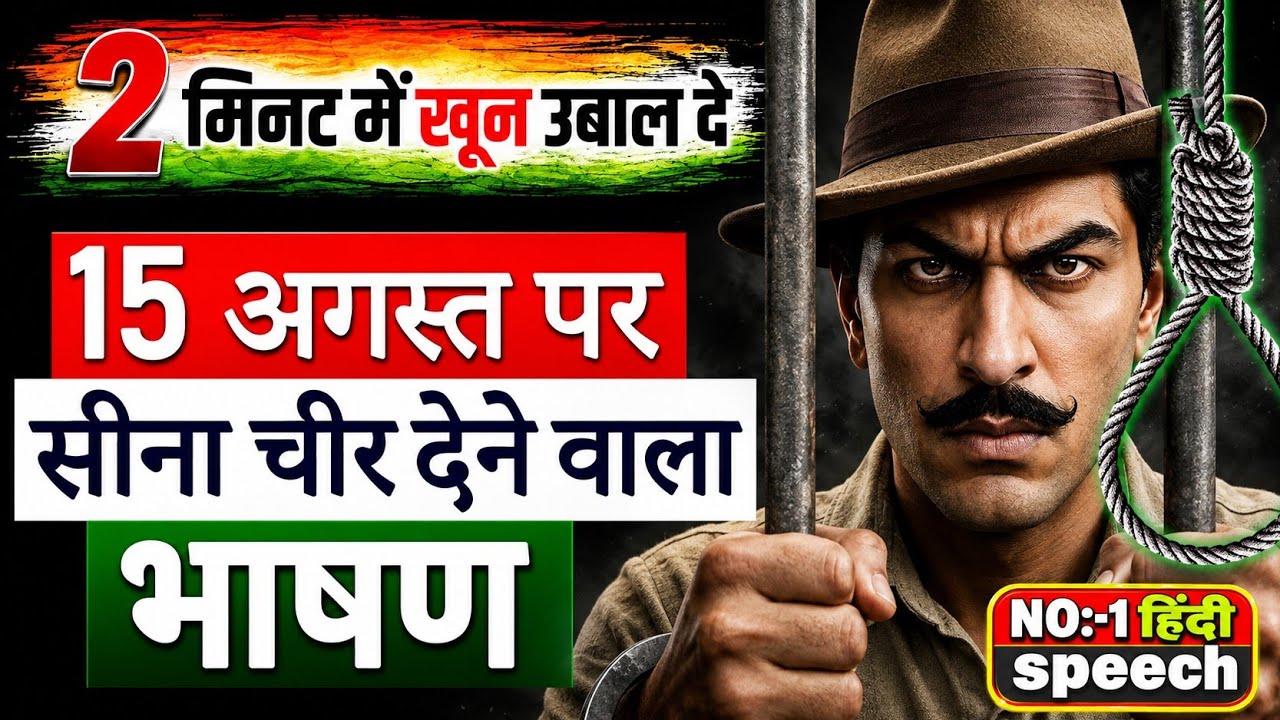 15 August bhashan 2026/15th August speech in hindi 2026/15 august par bhashan 2026/15 August bhashan