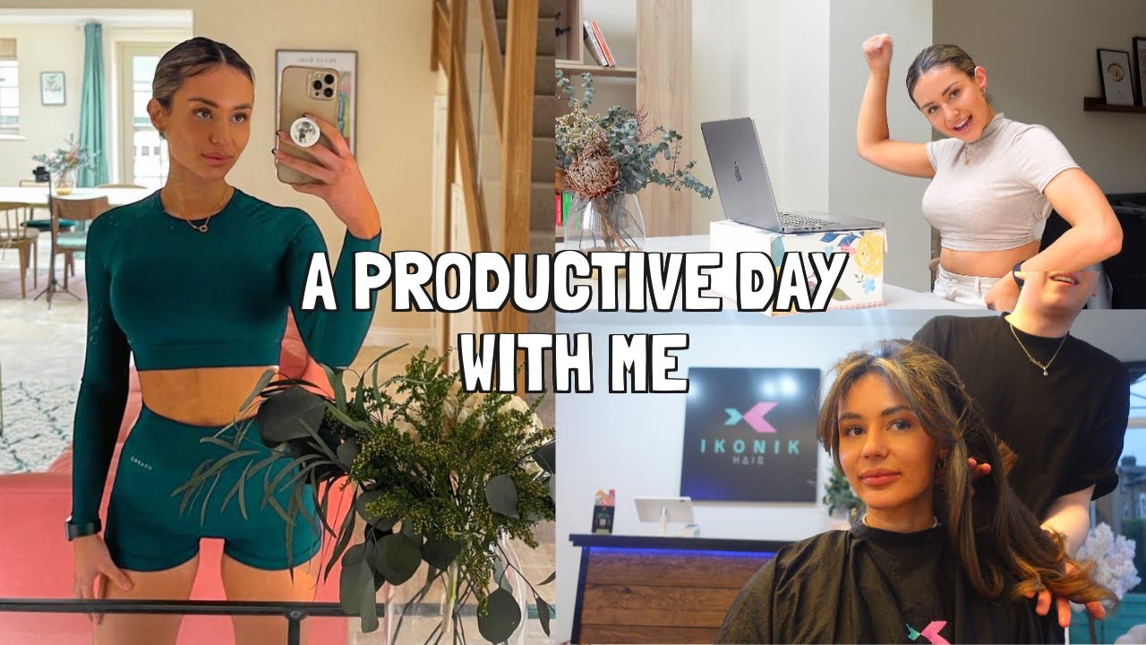 Spend a productive day with me | gym, living alone, blow dry + healthy habits