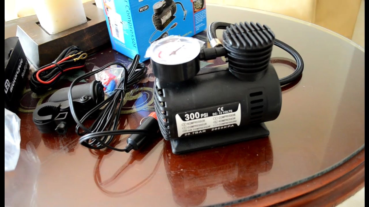 Mini compresor para MOTO y cargador universal de 12 V