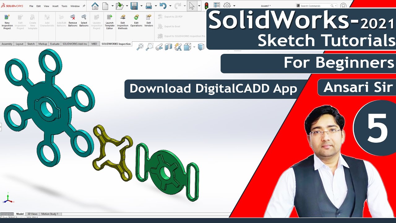 SolidWorks Tutorials | SolidWorks Full Course | In Hindi | SolidWorks Sketch Tutorials | SolidWorks