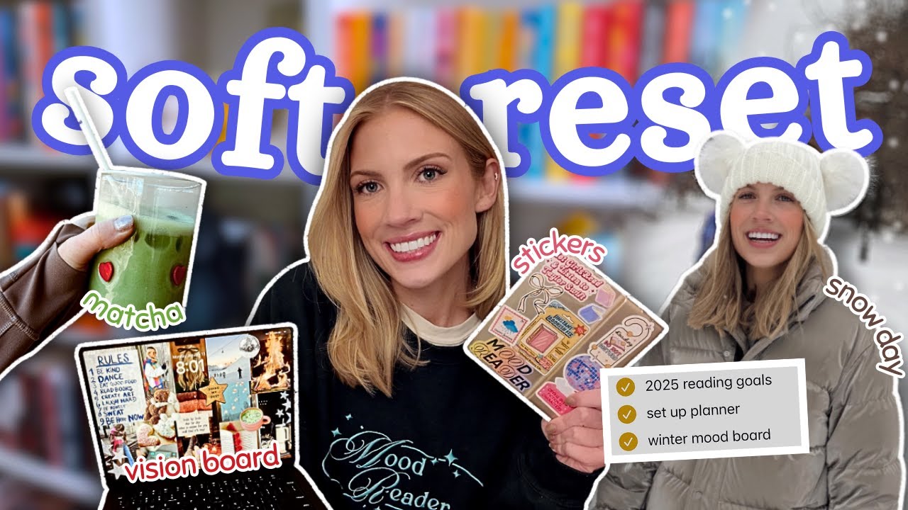 ease into 2025 with me! ⛄️🧺 bookish goals, mood board & getting back into a routine!