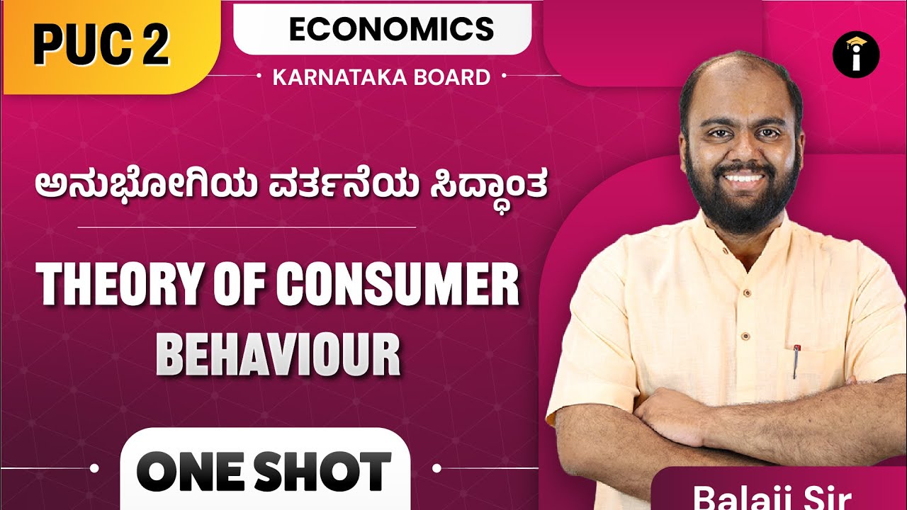 Theory of Consumer Behaviour | One Shot | Karnataka PU 2 | Economics | Class 12 | In Kannada