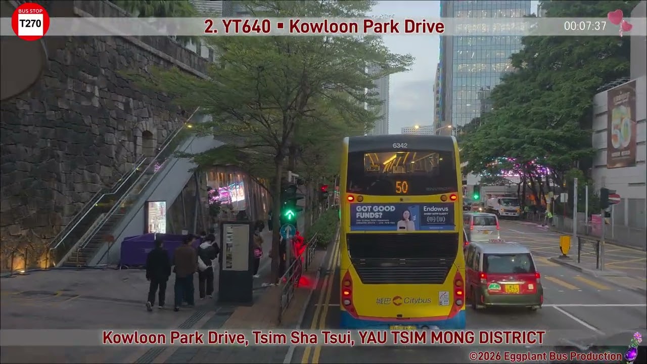 【與港鐵平行】🇭🇰HK Bus KMB T270 AVBWU510 @UU3972 Tsim Sha Tsui East (Mody Road)🍆Cheung Wah 尖沙咀東麼地道🍆粉嶺祥華