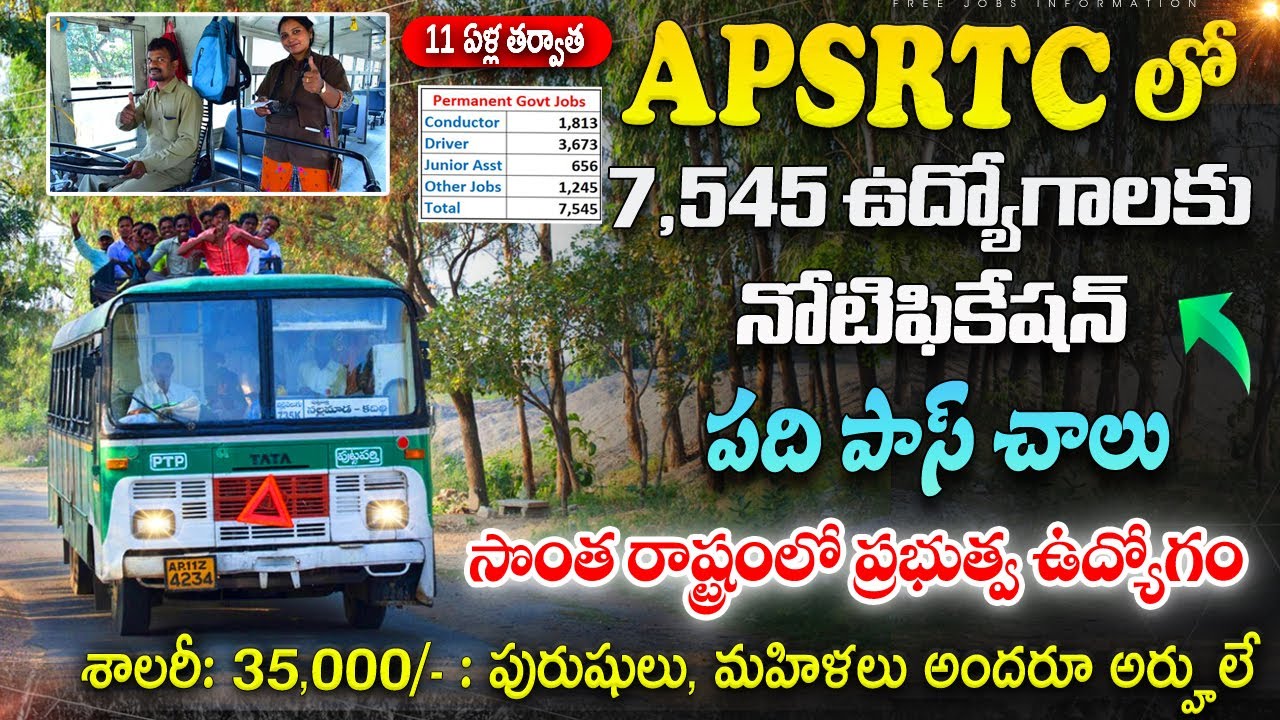🚨 APSRTC Jobs 2026 notification | APSRTC Conductor Jobs 2026 | APSRTC Driver Jobs | Latest Govt Jobs