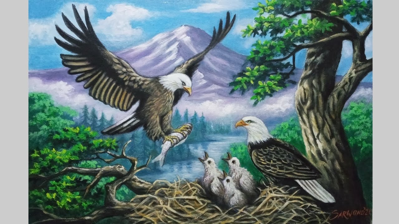 Cara Melukis Burung Elang / Wono Wong