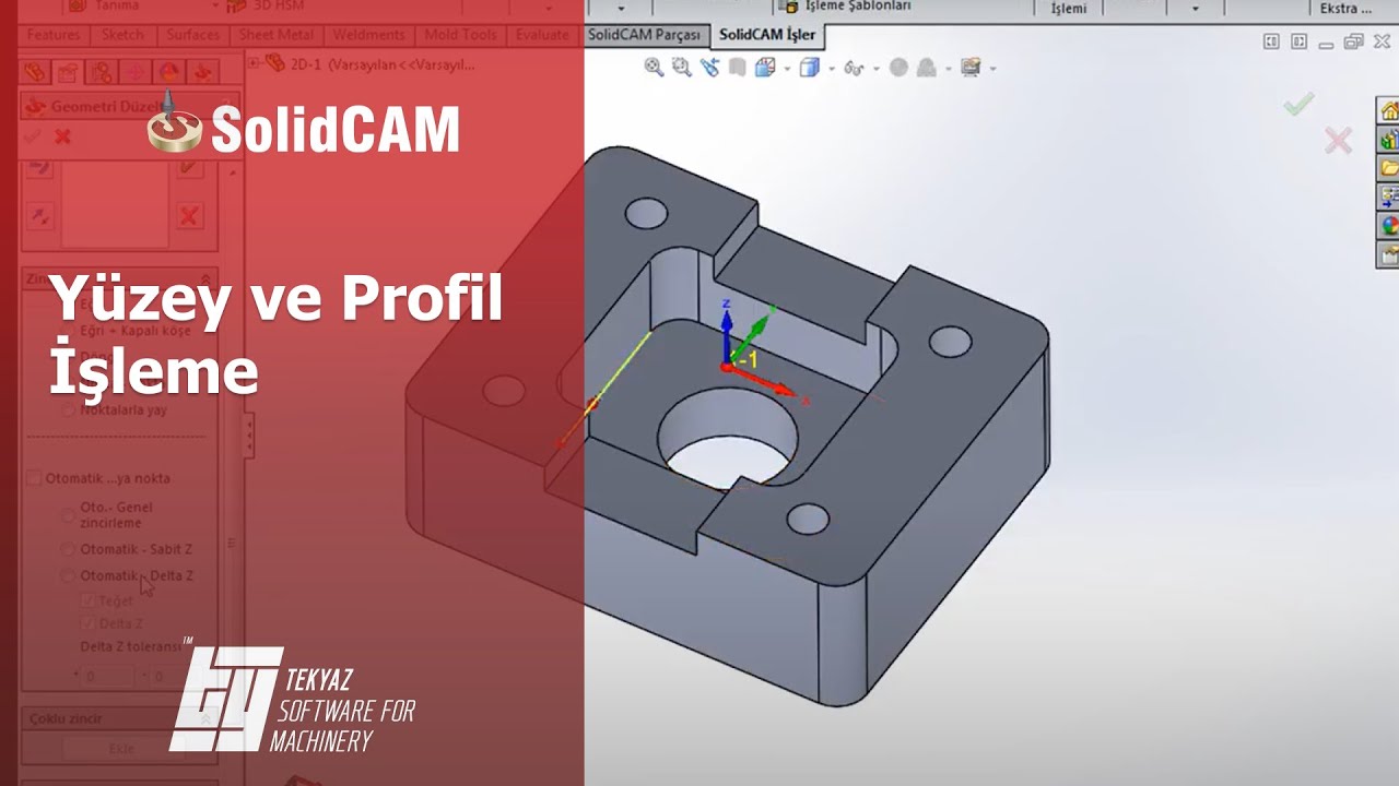 SolidCAM Yüzey ve Profil İşleme