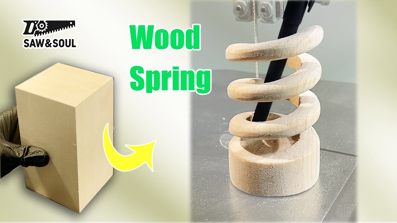 Full Process - Wooden Spring Pen Holder - Impossible Challenge!