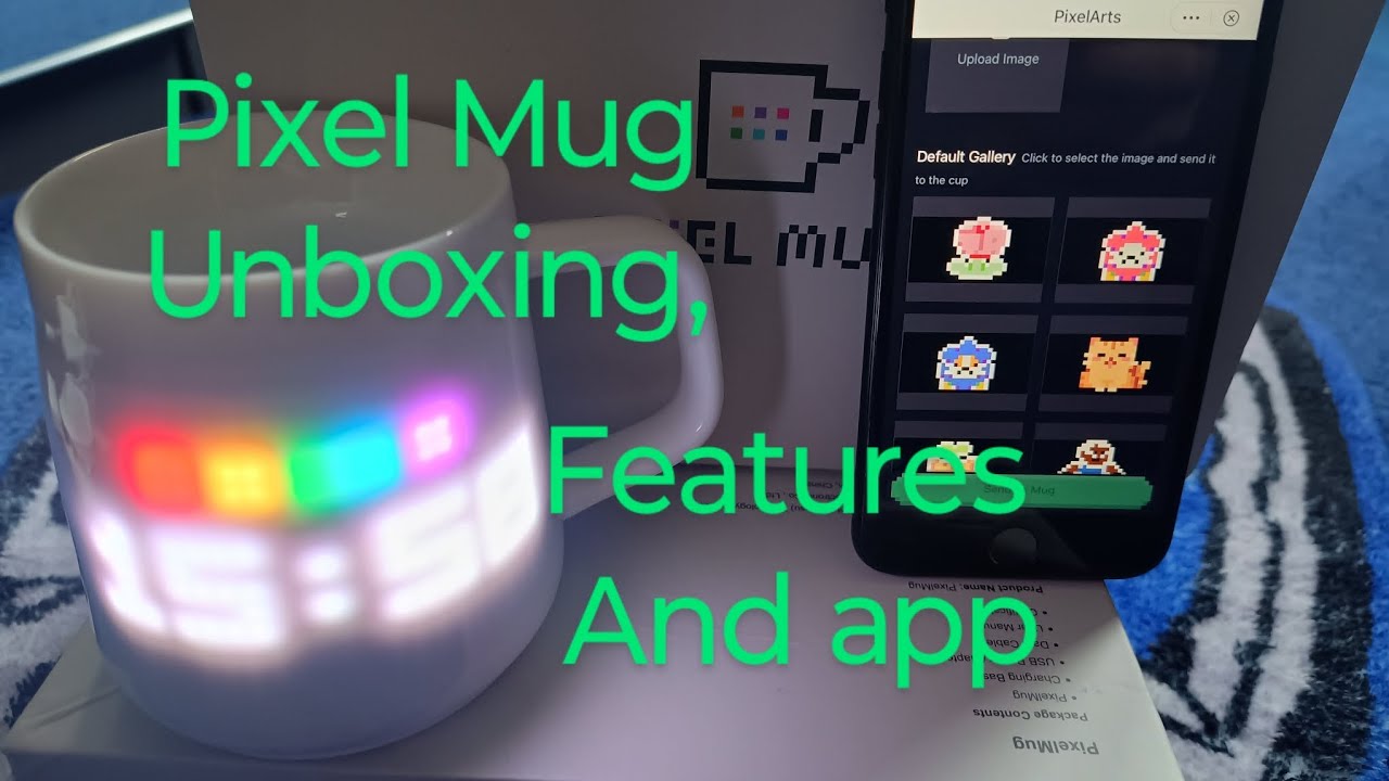 Pixel Mug Unboxing, features and app #pixelmug #aiart #ai #pixelart #tech #technology #tea #coffee