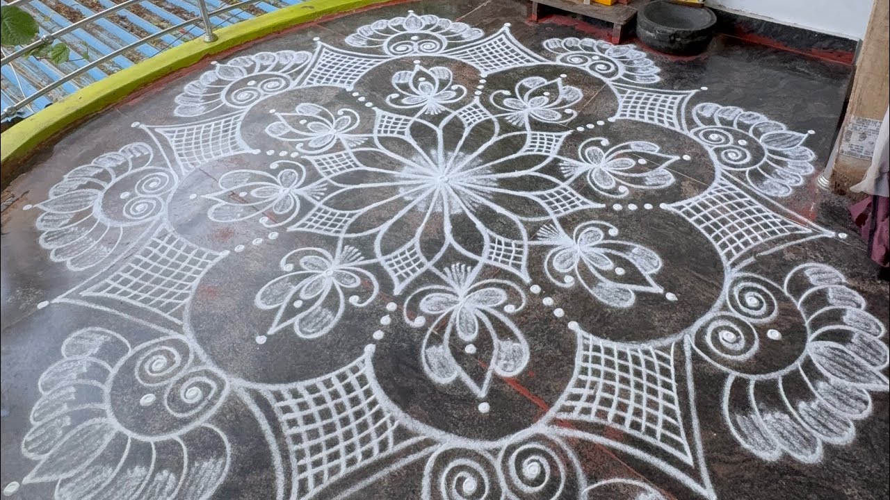 Fullvideo🌺big rangoli design🌺festival rangoli collection #rangoli #kolam #vidhyaprabhurangolidesigns