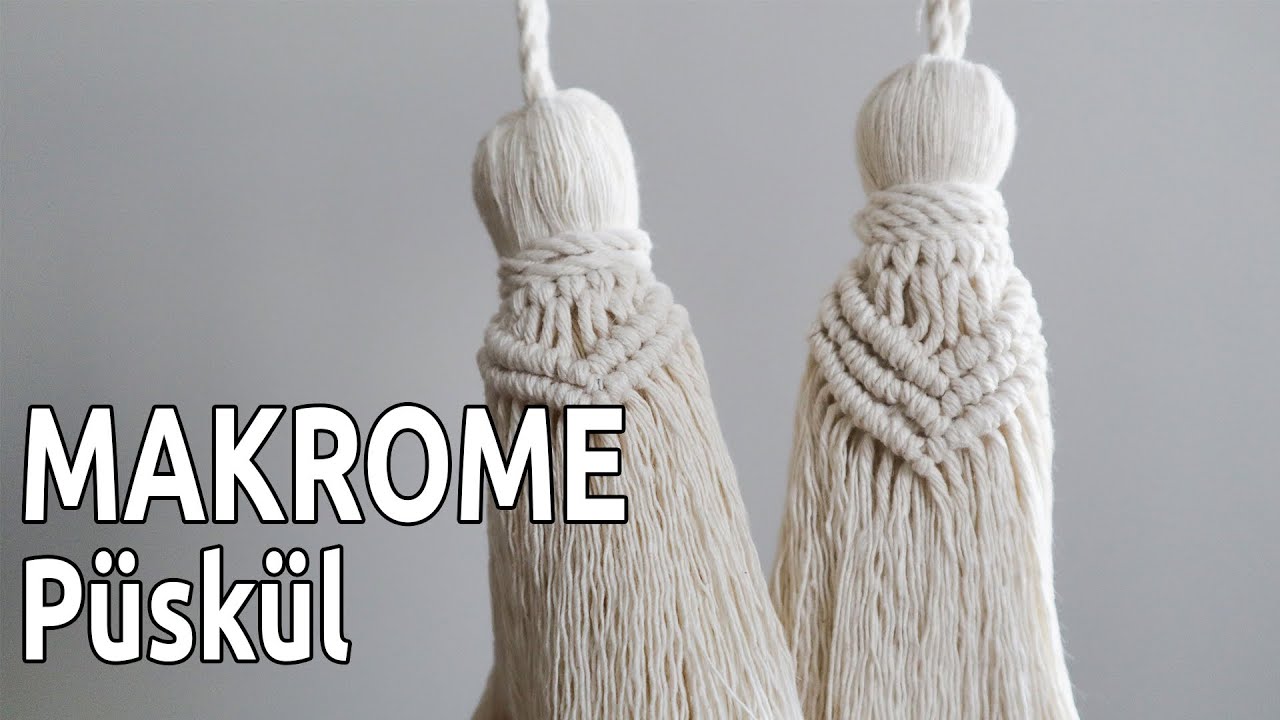 Makrome Püskül Anahtarlık | Macrame Tassel Keychain | DIY