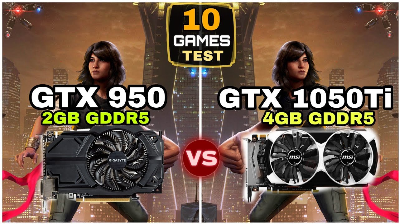 GTX 950 vs GTX 1050 ti | 10 Games Test | How Big Difference ?