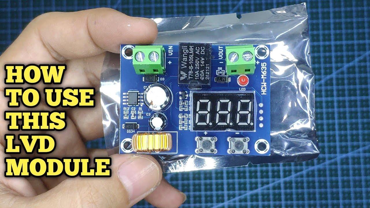 How to use LVD HCW-M635 XH-M609 M635 M609 low voltage disconnect battery protection module tutorial.