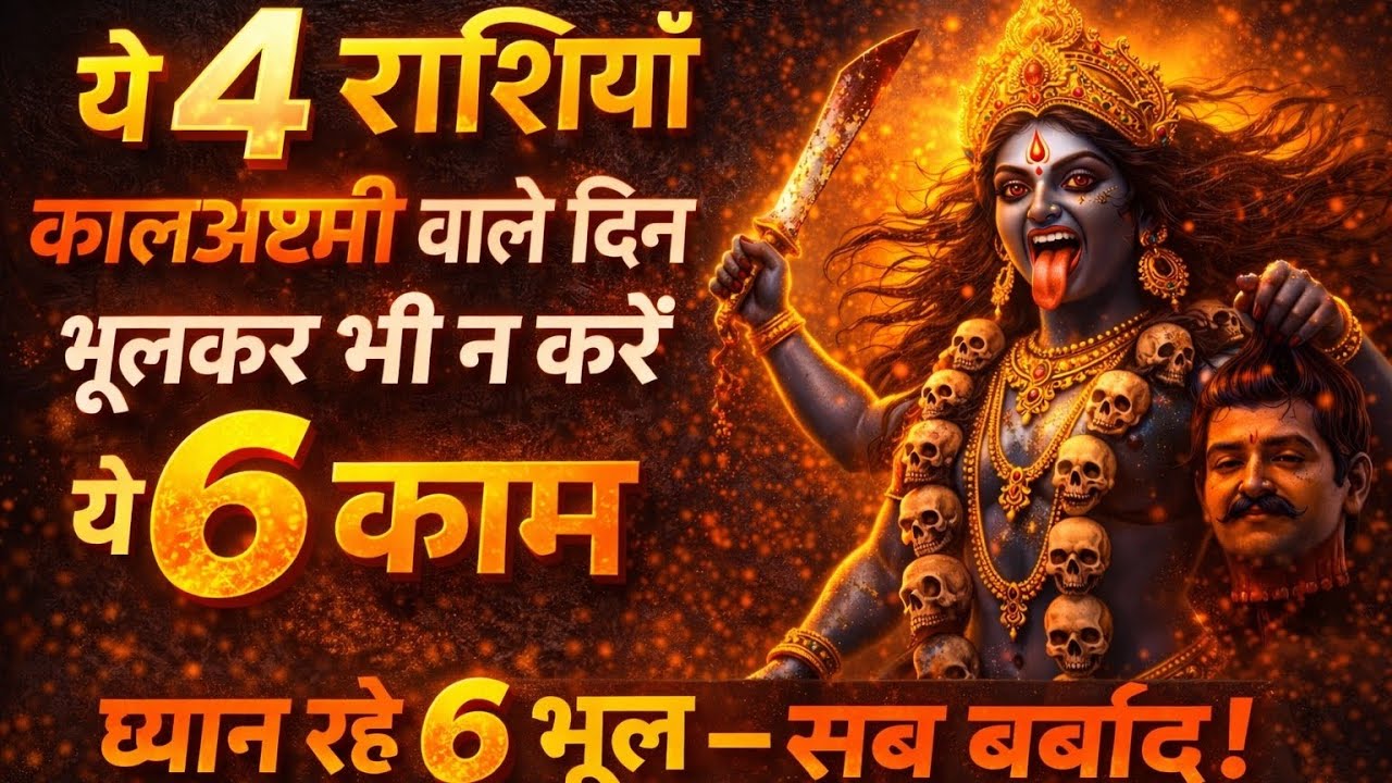 ध्यान रहे! कालअष्टमी पर इन 4 राशियों की ध्यान रहे 6 भूल सब बर्बाद! #kaalastmi #motivation 