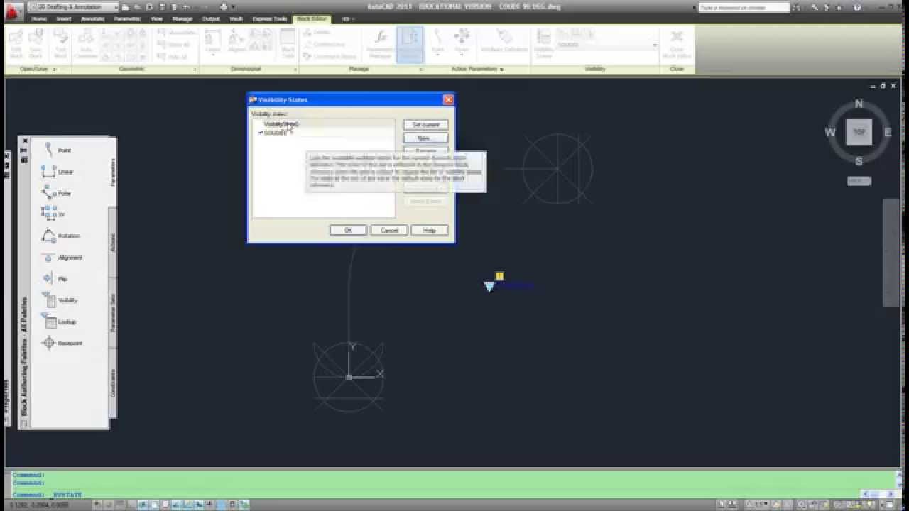 AUTOCAD 2011 - DYNAMIC BLOCK WITH VISIBILITY STATES