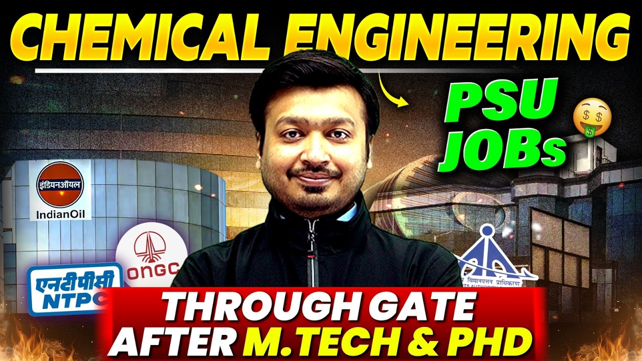 How to get PSU Jobs Through GATE After M.Tech & PhD in Chemical Engineering | Complete Guide