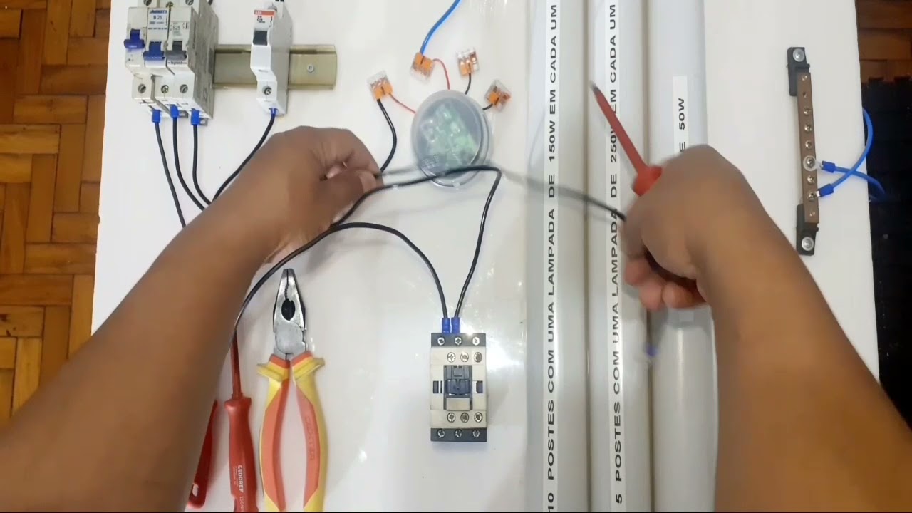 ⚡Como Ligar, Instalar um Relé Fotocélula com um Contator para acender vários Circuitos de iluminação