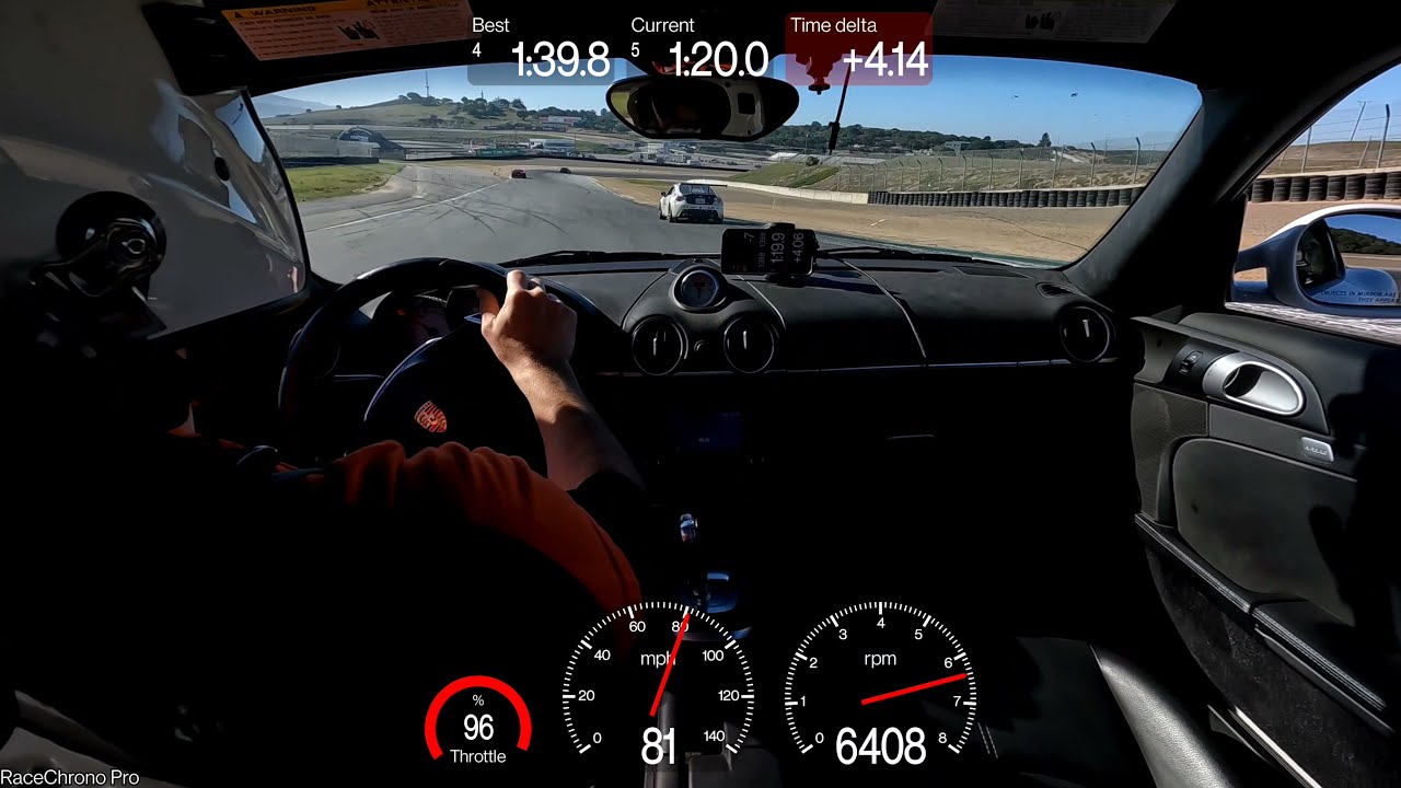 Sub 1:40 on STREET TIRES - Porsche Cayman S at Laguna Seca with NCRC 2021-12-05